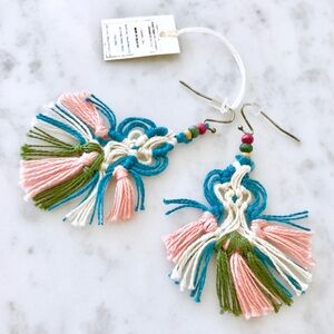 Anthropologie Multicolor Tassel Earrings